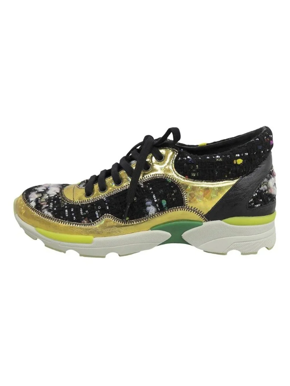 Chanel Tweed Replacement Sneakers Dad Shoes